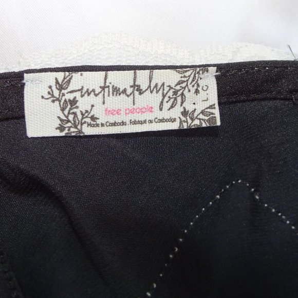Free People Intimately Black Cami White Lace Tank Top - Picture 5 of 5